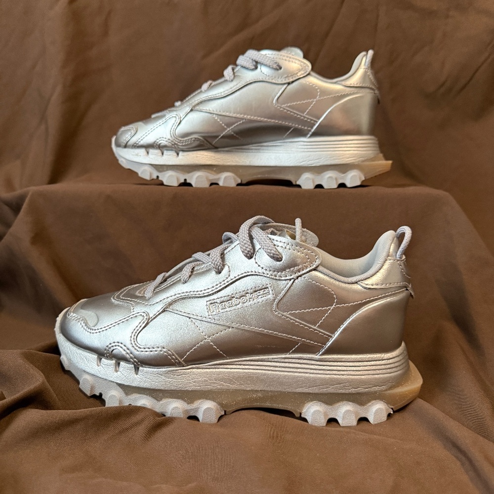 Reebok Classic Leather Cardi B Silver Metallic (Women's)